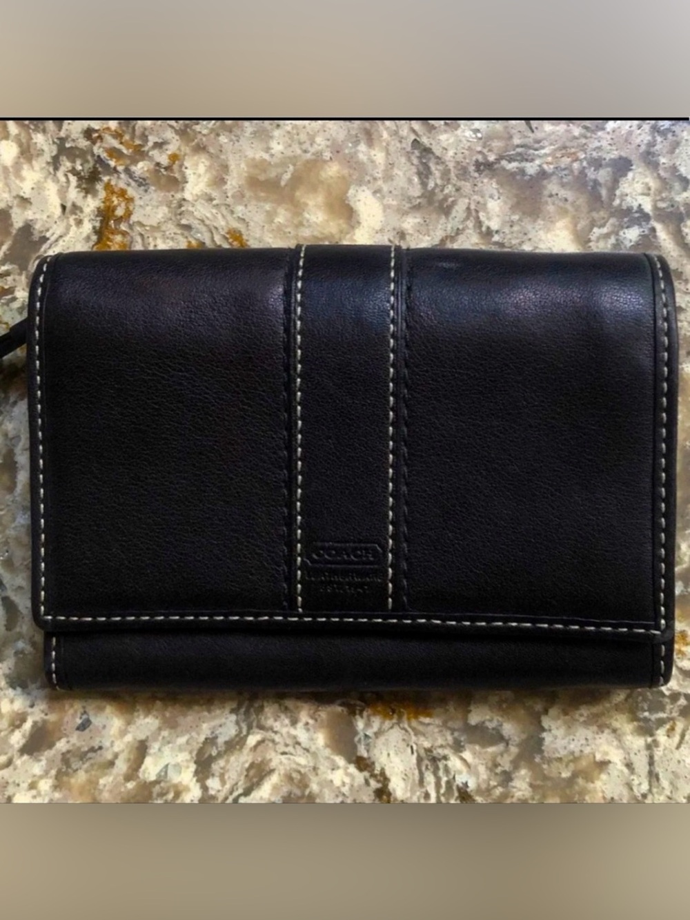 Coach leather card case wallet
